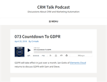 Tablet Screenshot of crmtalkpodcast.com